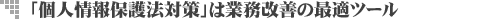 �u�l���ی�@�΍�v�͋Ɩ����P�̍œK�c�[��